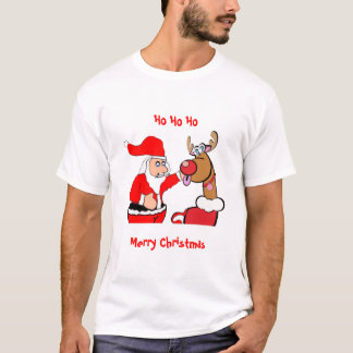 Santa och Rudolph T Shirt