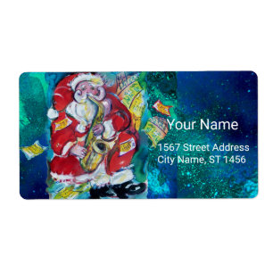 SANTA OCH SAX, CHRISTMAS JULFEST Blue Fraktsedel