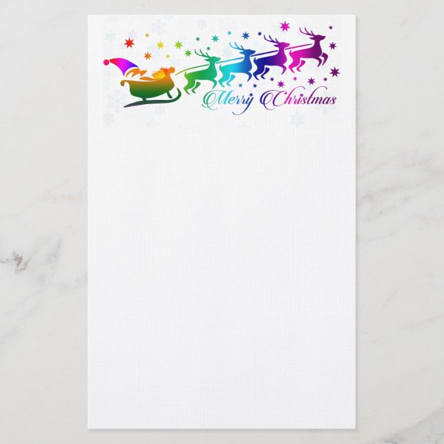 Santa och Sleigh Brevpapper (Framsida)