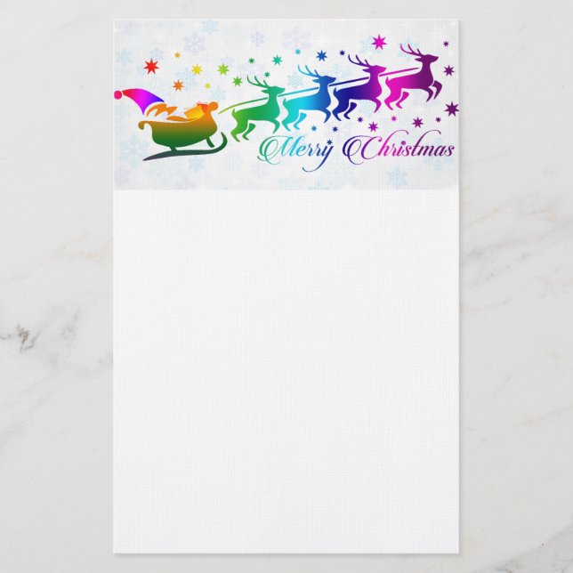 Santa och Sleigh Brevpapper (Framsida)