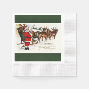 Santa och Sleigh med renPappersservett Pappersservett