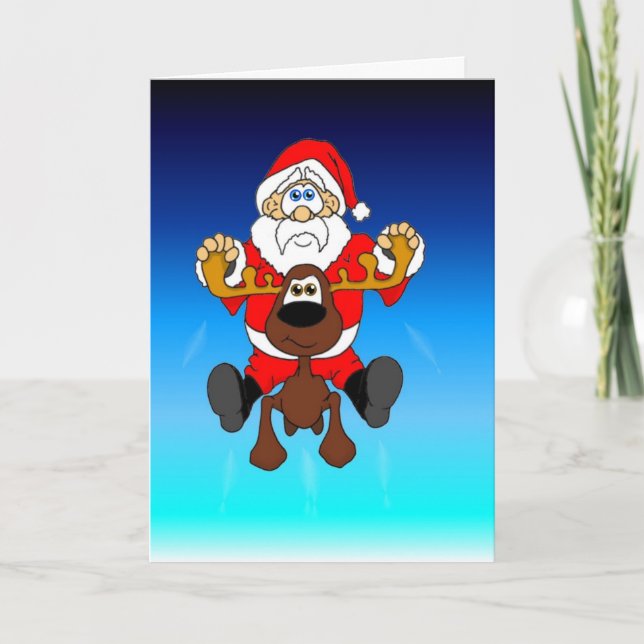 Santa och Smooshy Helgkort (Framsida)
