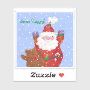 Santa och Teddy Sticker Klistermärken