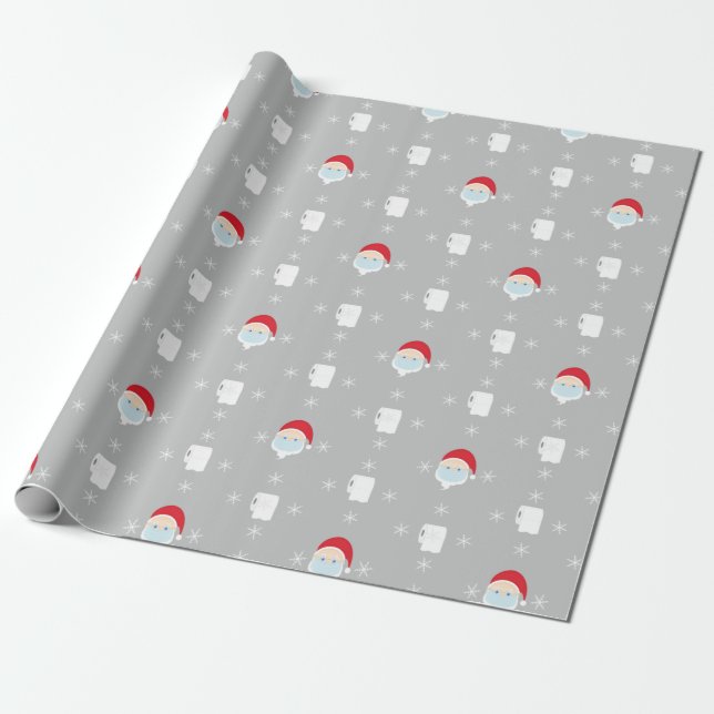 Santa och Toilet Papprare jul 2020 Presentpapper (Utrullad)