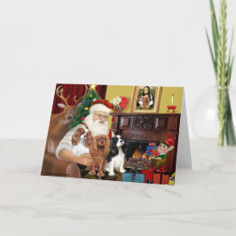 Santa och Tre Cavaliers Helgkort