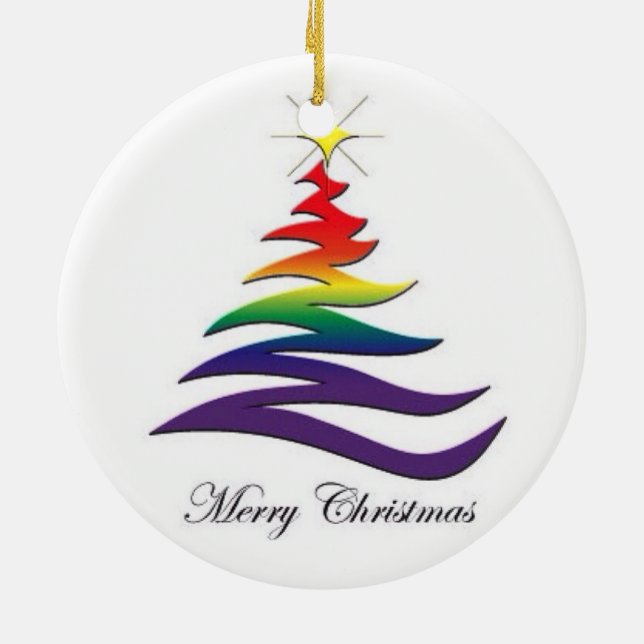 Santa och Twink glad prydnad Julgransprydnad Keramik (Baksidan)