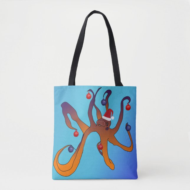Santa Octopus Tygkasse (Framsida)