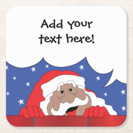 Santa of Färg Says Underlägg Papper Kvadrat