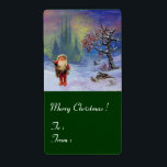 SANTA OF THE GNOMES Grönt Fraktsedel<br><div class="desc">Färgfull och skarp juldesign. Blandad mediematning,  bra konst   digitalkonst. Little Gnome är ett sällsynt gammalt italienskt leksak som vi har från 1950.</div>