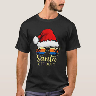 Santa Off Duty Vintage Sunglass Beach Jul T Shirt