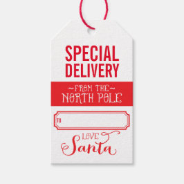 SANTA OFFICIELL LEVERERAR SPECIELL HELGDAG PRESENTETIKETT