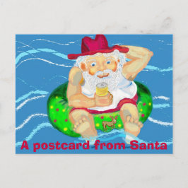 Santa on helgdagars helg vykort