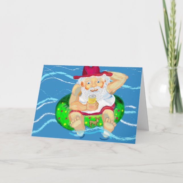 Santa on helgdagars helgkort (Framsida)