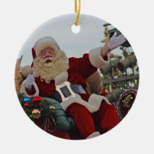 Santa on Parad Ornament