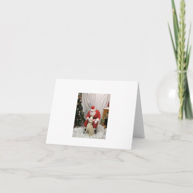 Santa önskemål från valpen tack kort (Framsida)