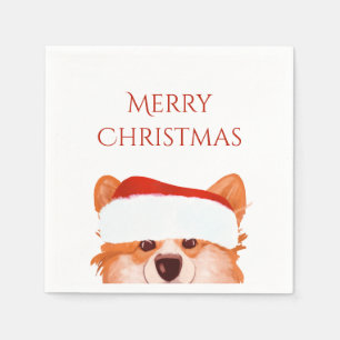 Santa Orange Corgi jul Pappersservett