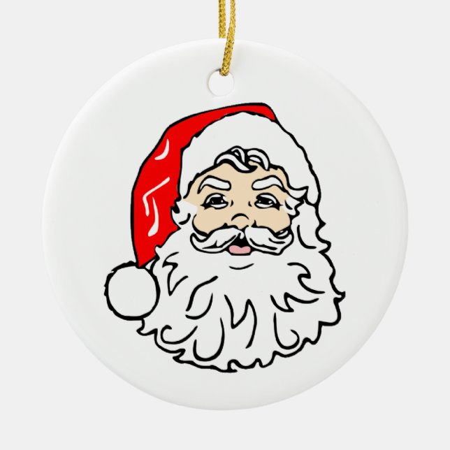 Santa Ornament-Anpassadet Julgransprydnad Keramik (Framsidan)