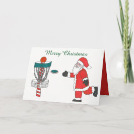 Santa orsakar att leka diskettgolfjulkortet helgkort