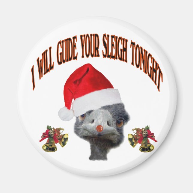 Santa ostritch magnet (Framsidan)