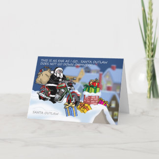 Santa Outlaw© Christmas Card (Chimney) Helgkort