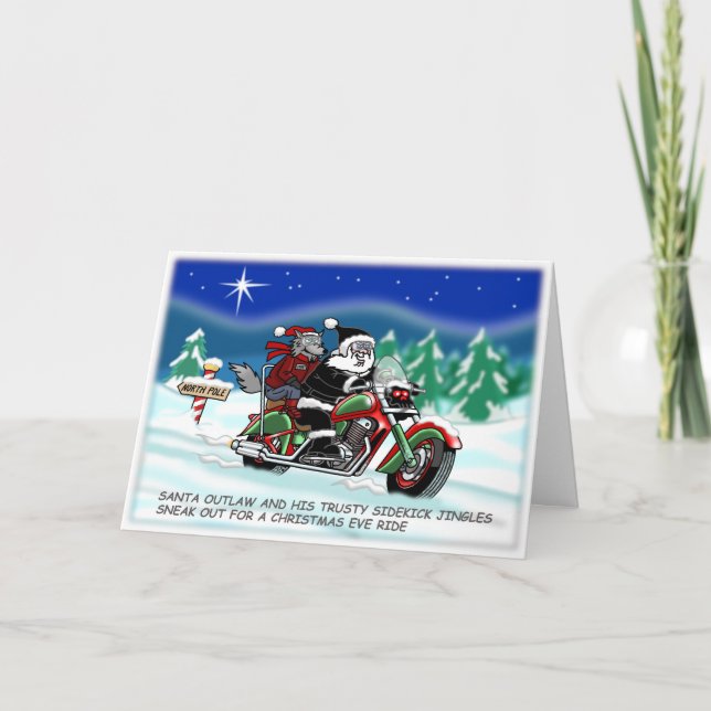Santa Outlaw© julkort Tack Kort (Framsida)