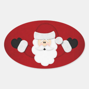 Santa Ovalt Klistermärke