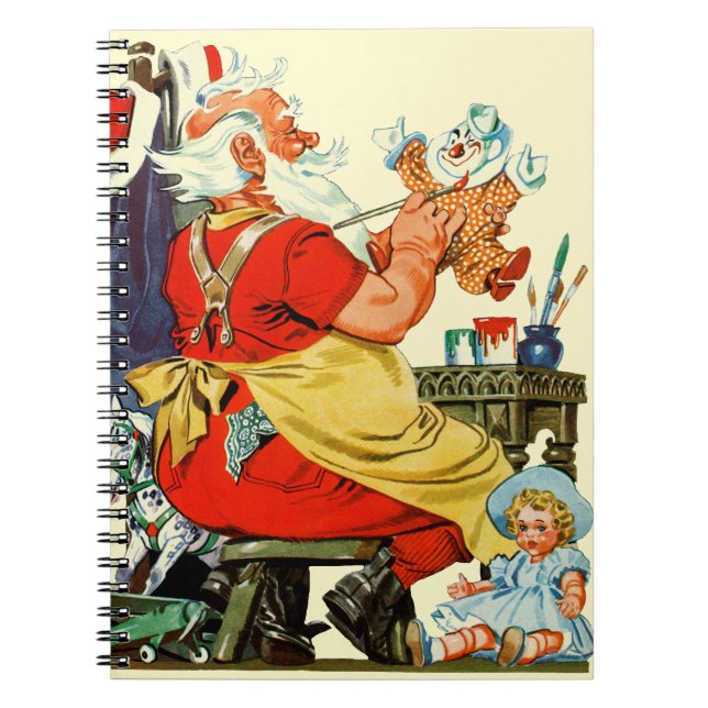 Santa på arbete anteckningsbok (Framsidan)