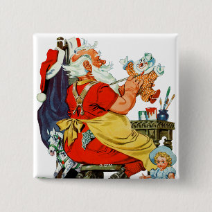 Santa på arbete knapp