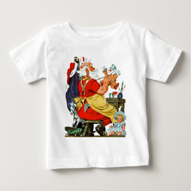 Santa på arbete t shirt (Framsida)