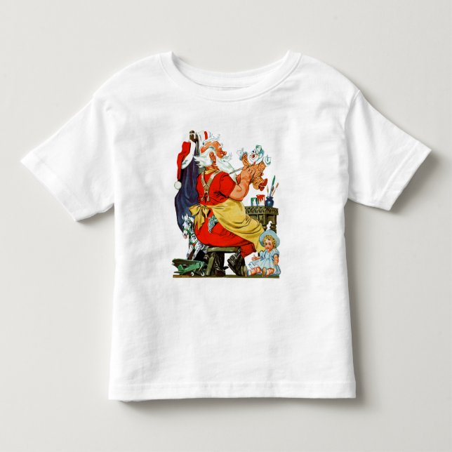 Santa på arbete tee shirt (Framsida)