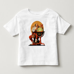 Santa på jordklotet tee shirt