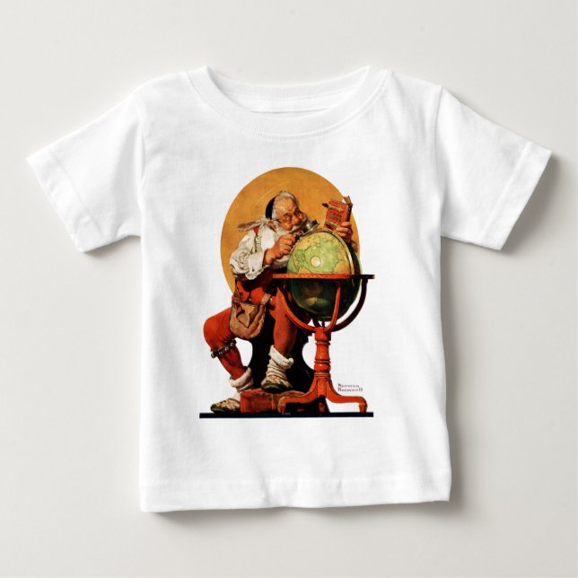 Santa på jordklotet tee shirt (Framsida)