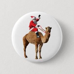 Santa på kameljul knapp