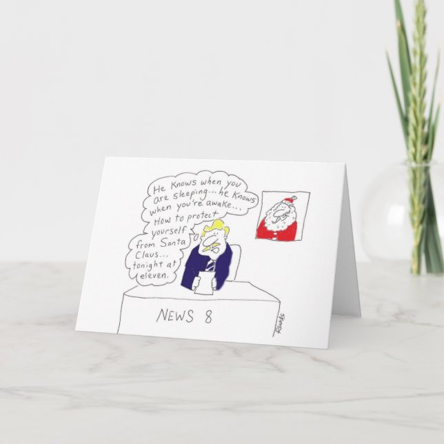 Santa på nyheternakortet helgkort (Framsida)