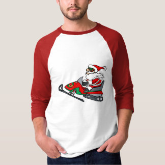santa på snowmobile t-shirt
