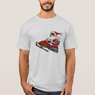 santa på snowmobile tee shirt