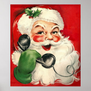 Santa på telefonen poster