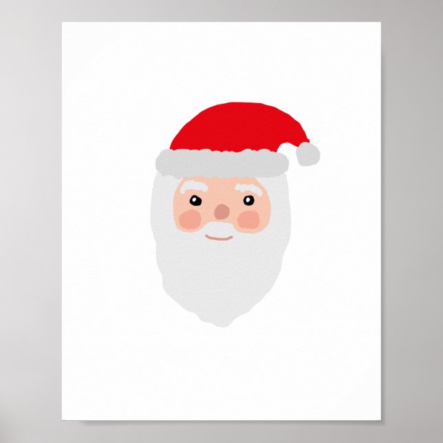 Santa Painting Jolly Illustration Art Poster (Framsidan)