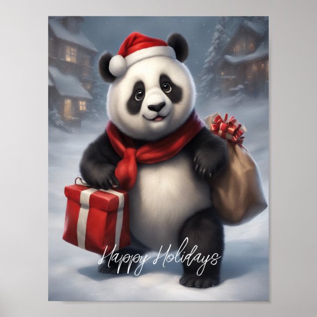 Santa Panda Bear Poster (Framsidan)