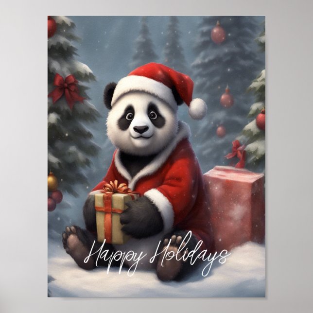 Santa Panda Bear Poster (Framsidan)