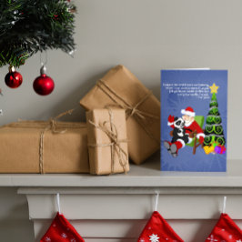 Santa Panda Helgkort