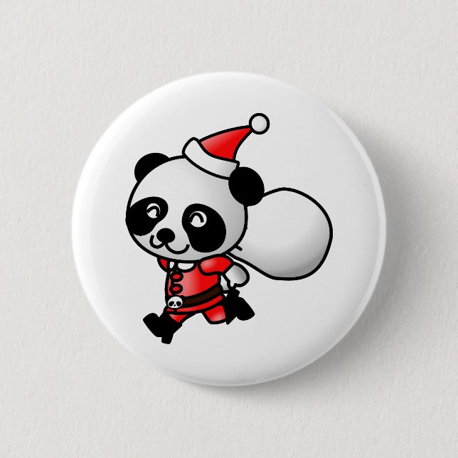 Santa Panda Knapp (Framsida)