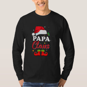 Santa Pappa Claus Matching Family Pajamas jul T Shirt