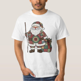 Santa Patchwork T Shirt