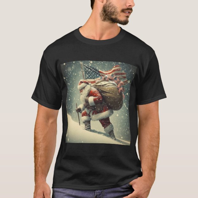 Santa Patriot T Shirt (Framsida)