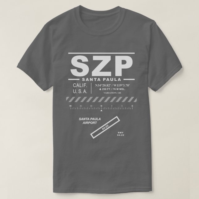 Santa Paula Airport SZP T-Shirt (Design framsida)