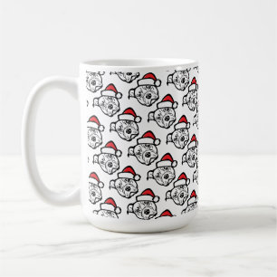 Santa Paws: AmStaff Hund i Festiv Hatt Kaffemugg