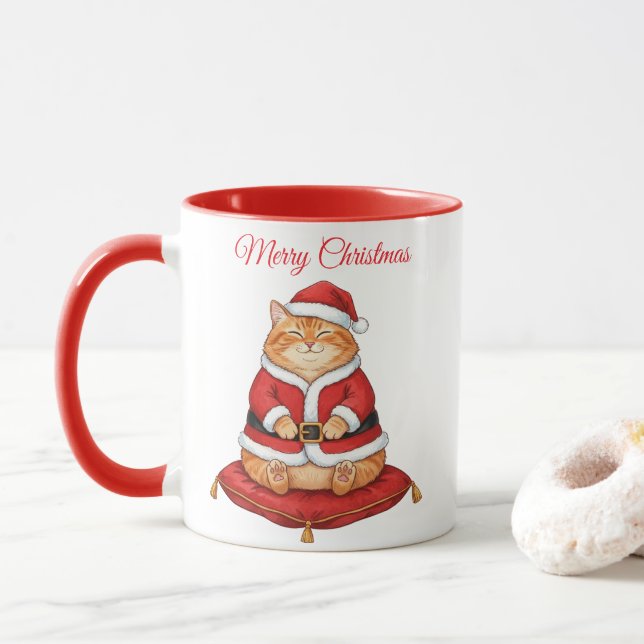 Santa Paws Cat Christmas Coffee Mug Mugg (Med munk)