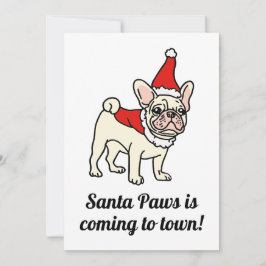 Santa Paws Frenchie jul Inbjudningar