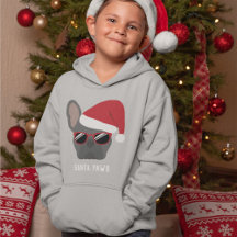 Santa Paws jul blå fransk bulldog